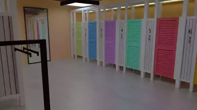 fitting room for clothing store 3D model