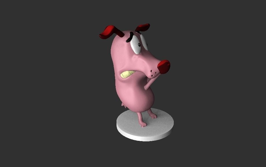 cartoon Courage the Cowardly Dog 3D print model_5