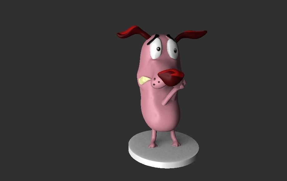 cartoon Courage the Cowardly Dog 3D print model_3