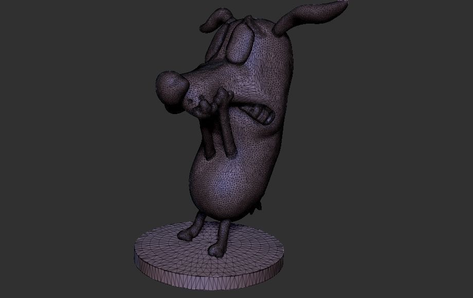 cartoon Courage the Cowardly Dog 3D print model_7