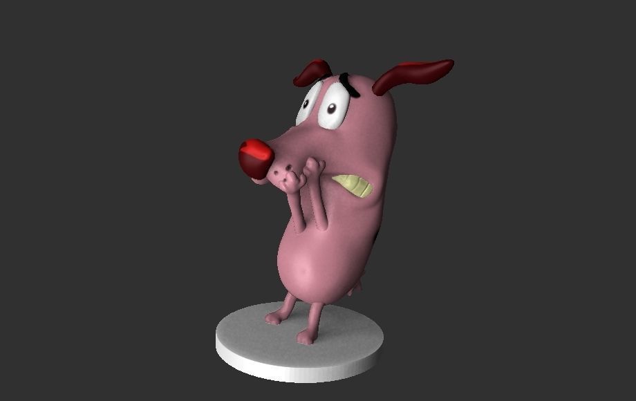 cartoon Courage the Cowardly Dog 3D print model_4