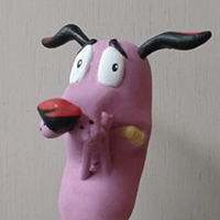 cartoon Courage the Cowardly Dog 3D print model_2