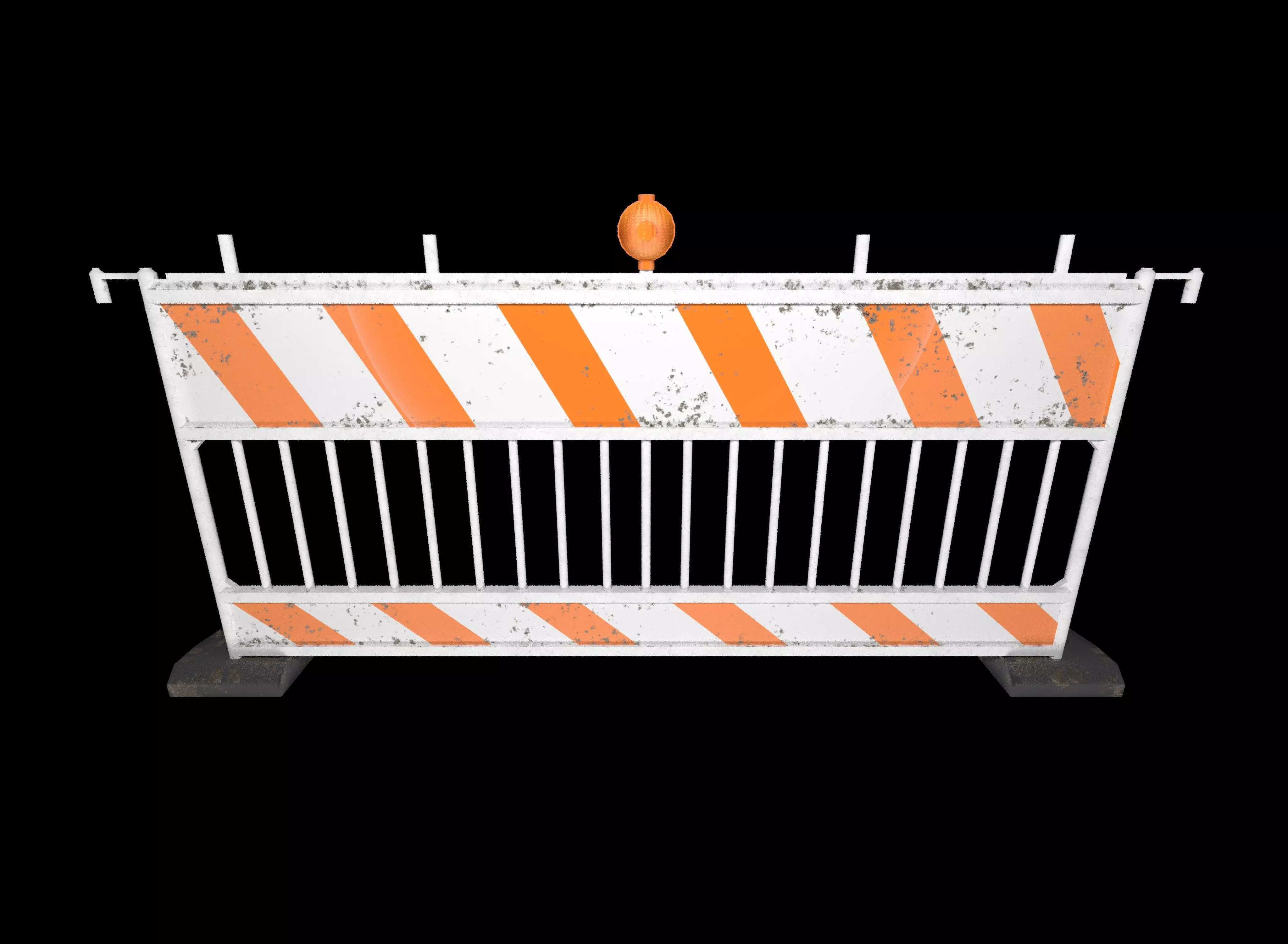 roadblock construction barrier Low-poly 3D model