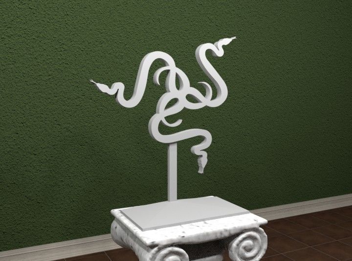 Razer Logo - Desktop Standing Logo 3D model 3D printable | CGTrader
