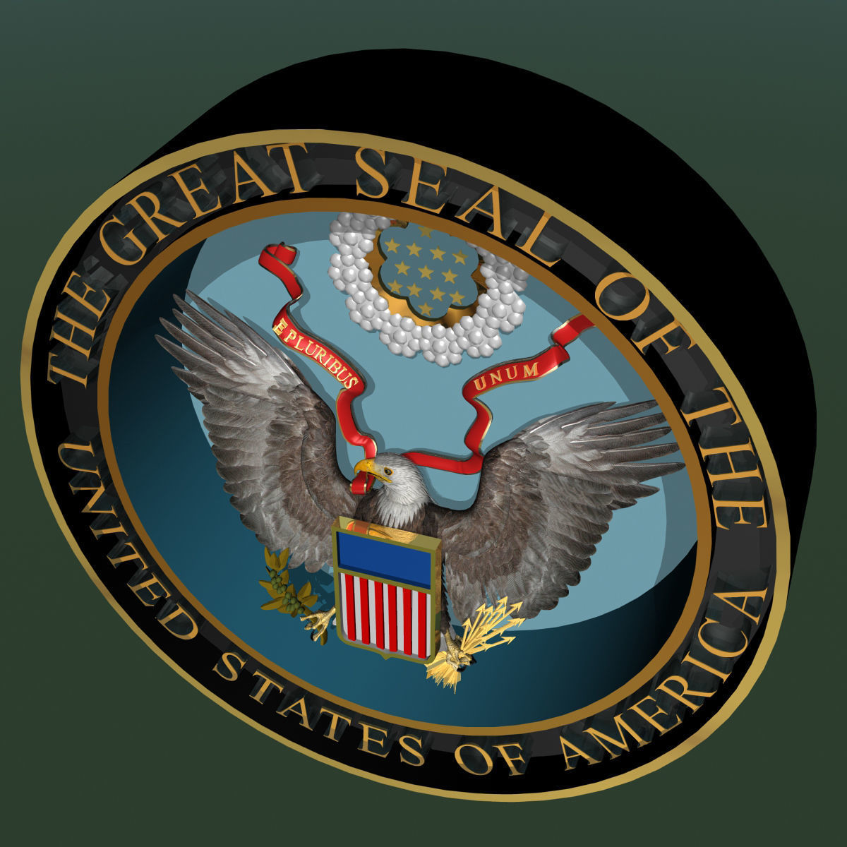 Seal of the US and The President of the US 3D model_9