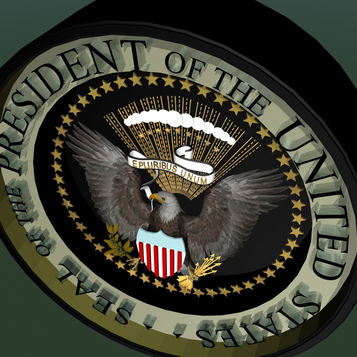 Seal of the US and The President of the US 3D model_15
