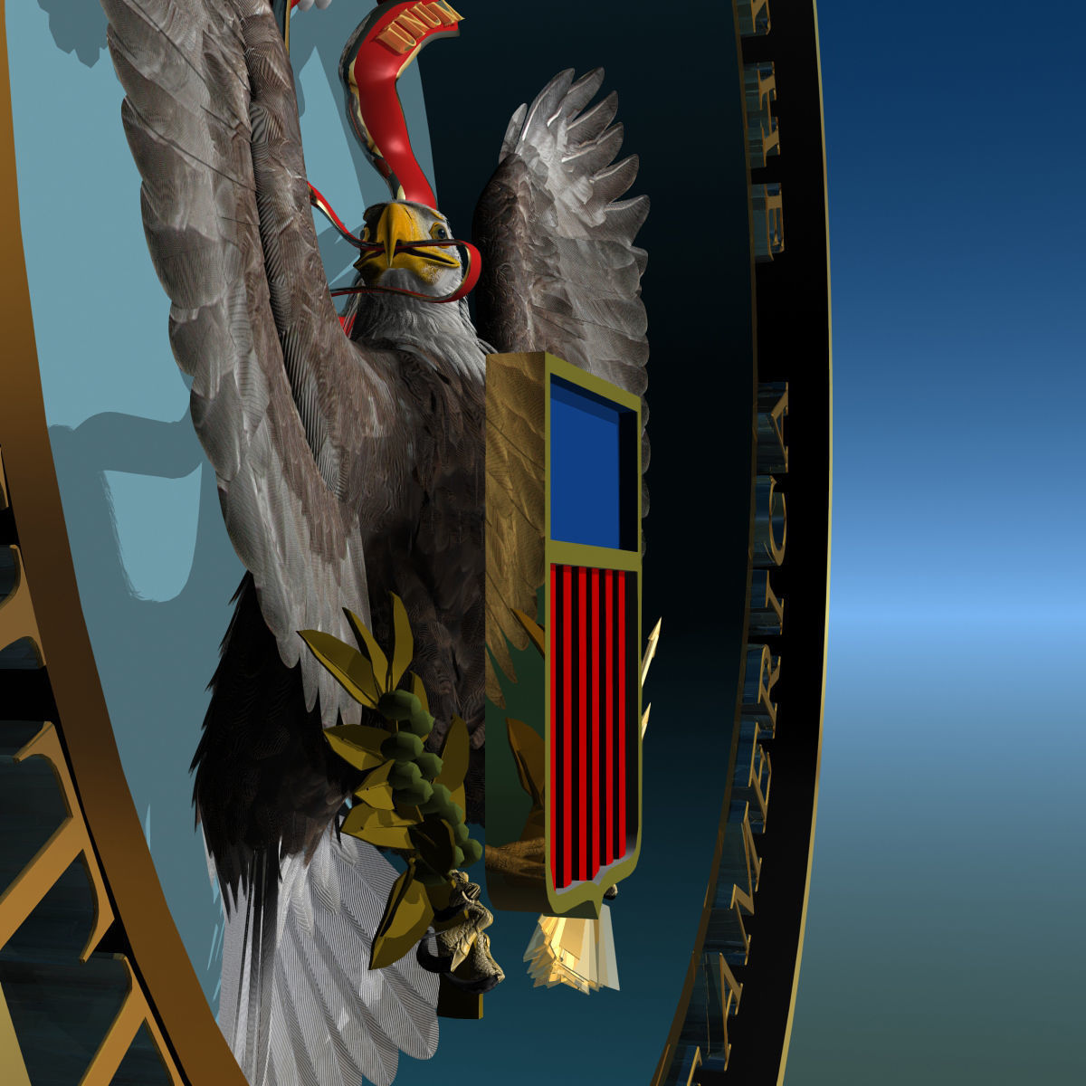 Seal of the US and The President of the US 3D model_8