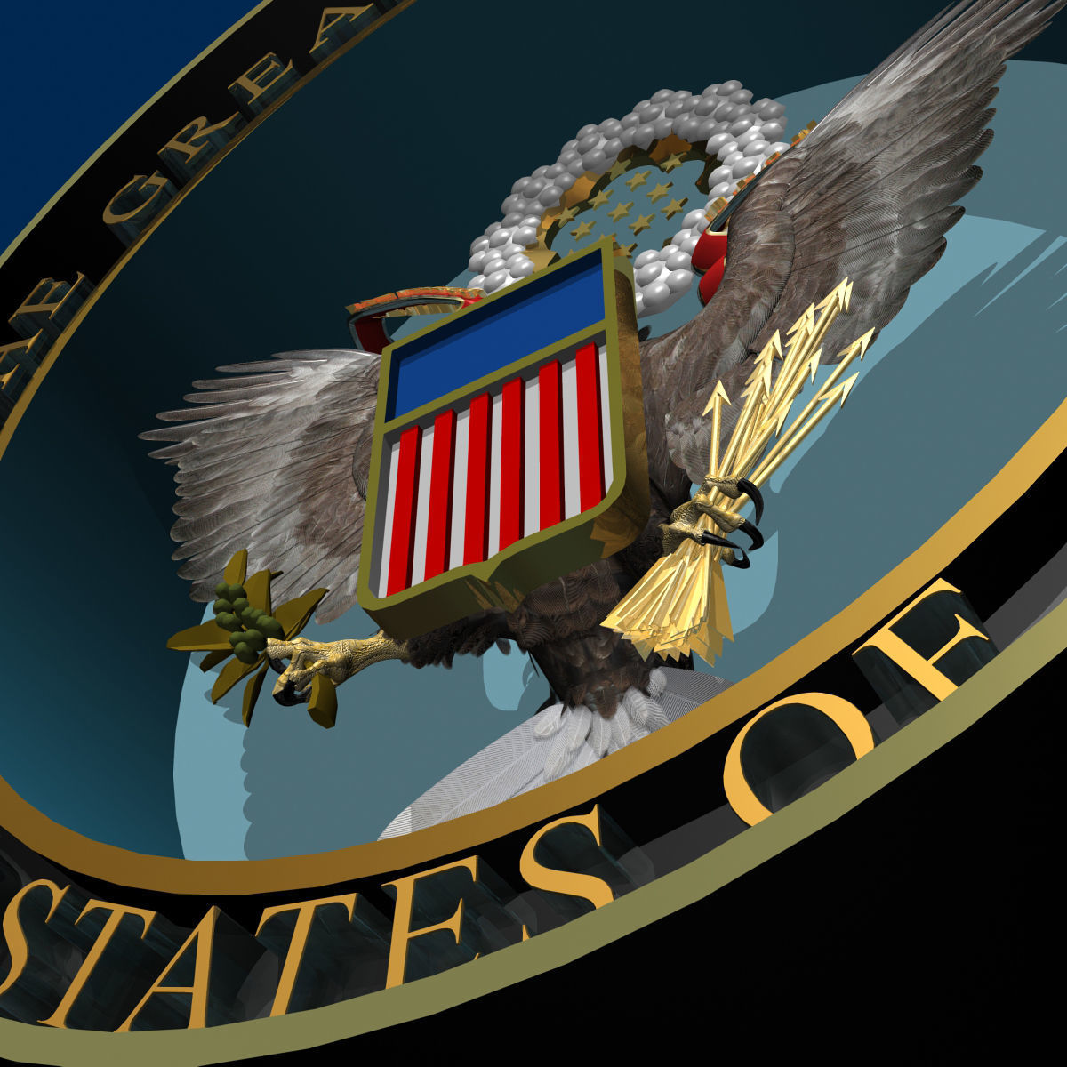 Seal of the US and The President of the US 3D model_6