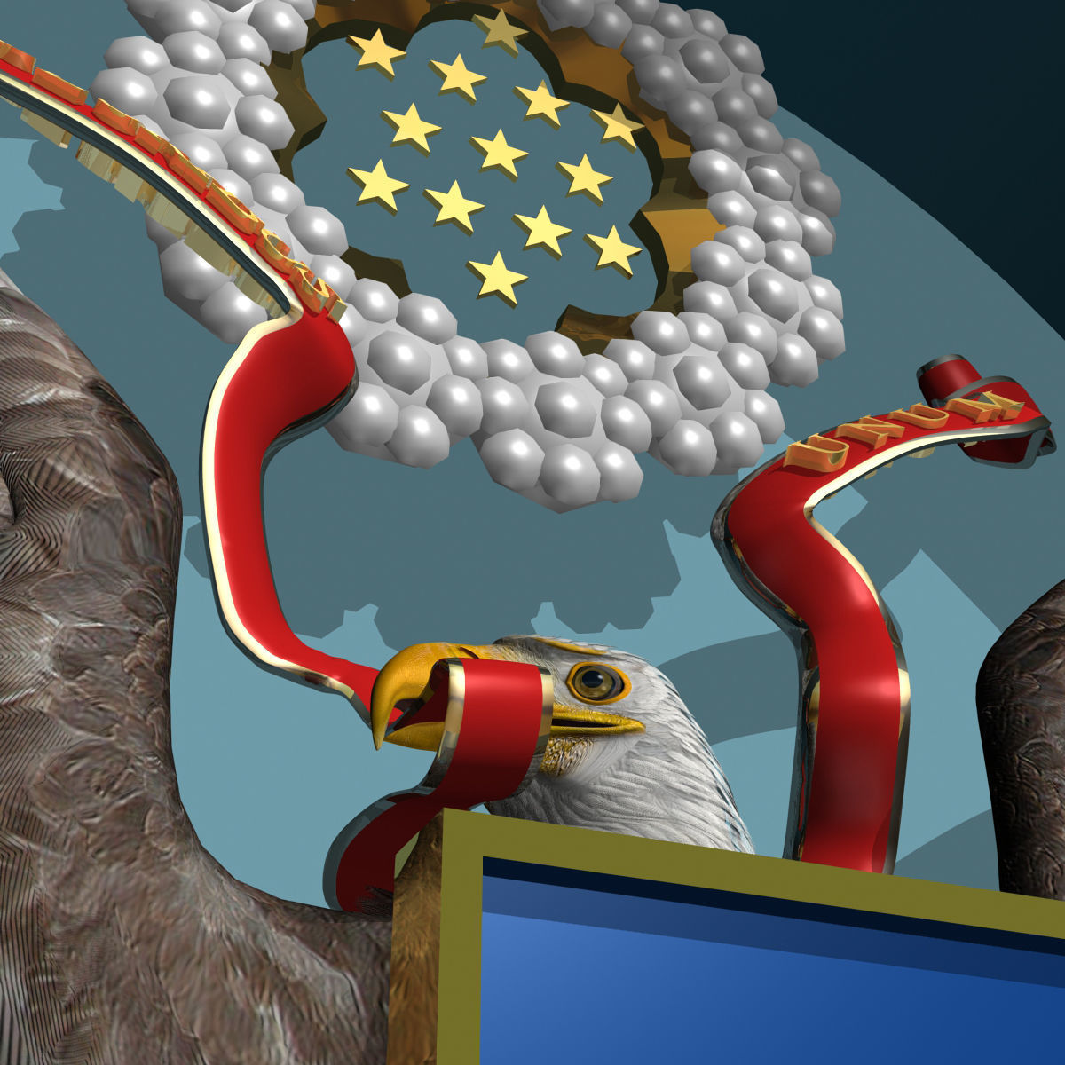 Seal of the US and The President of the US 3D model_7