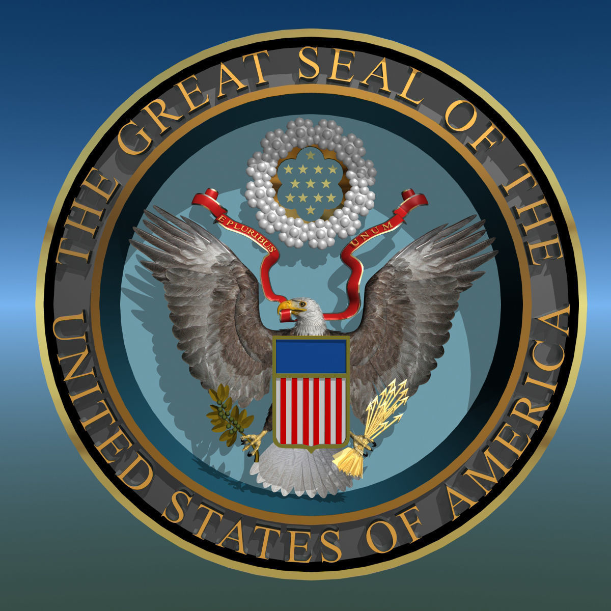 Seal of the US and The President of the US 3D model_3