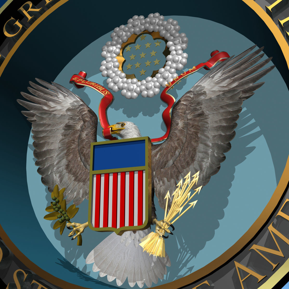 Seal of the US and The President of the US 3D model_5