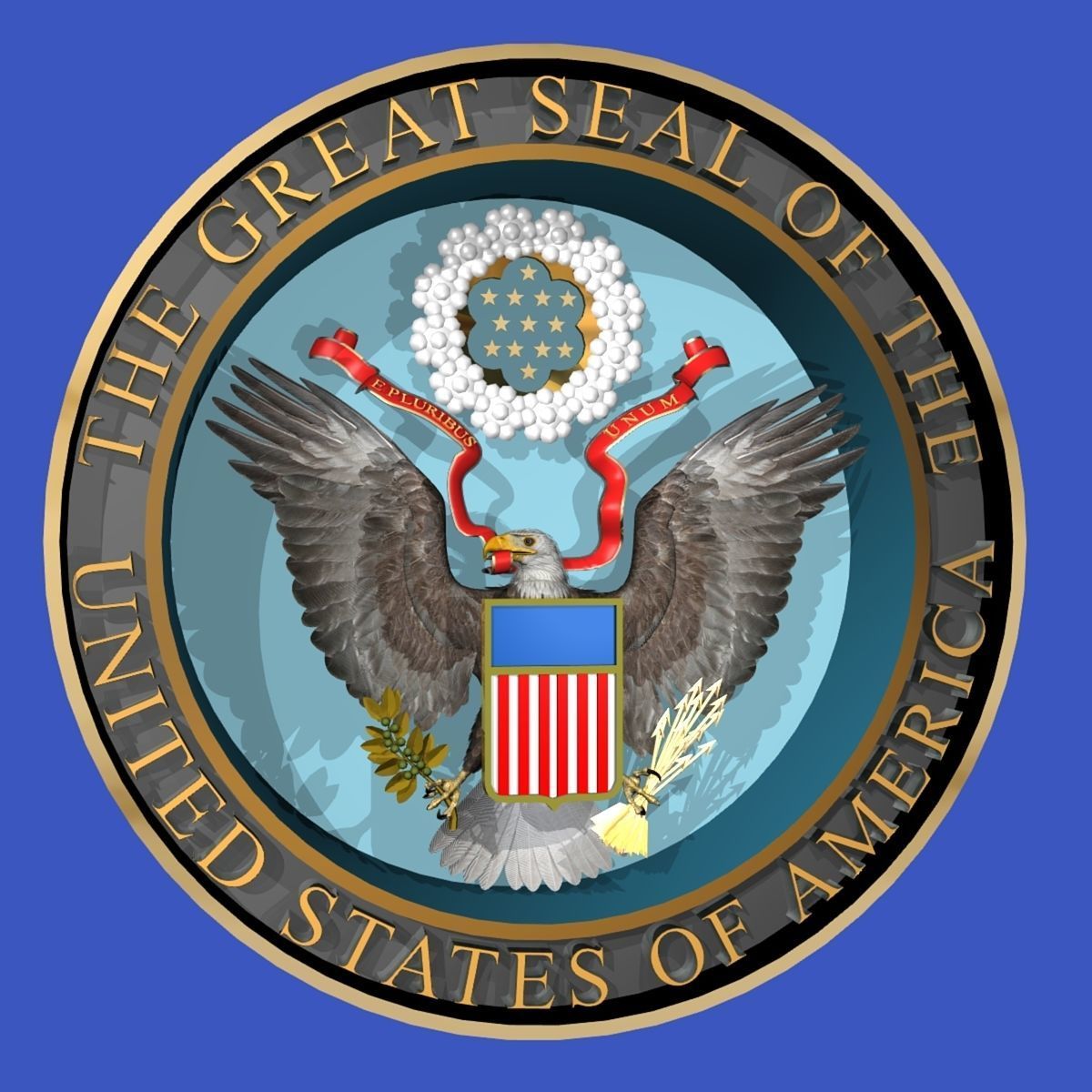 Seal of the US and The President of the US 3D model_20
