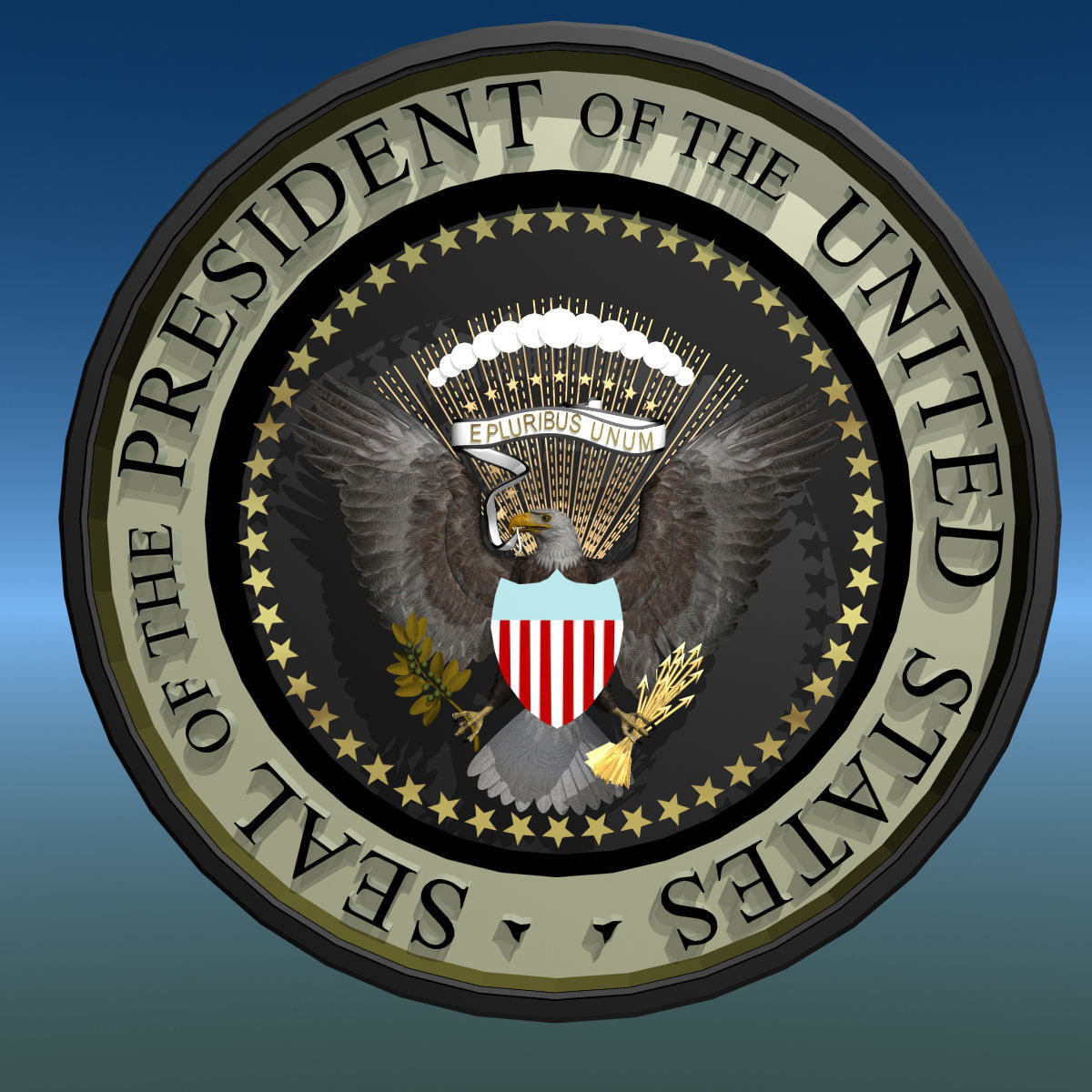 Seal of the US and The President of the US 3D model_10