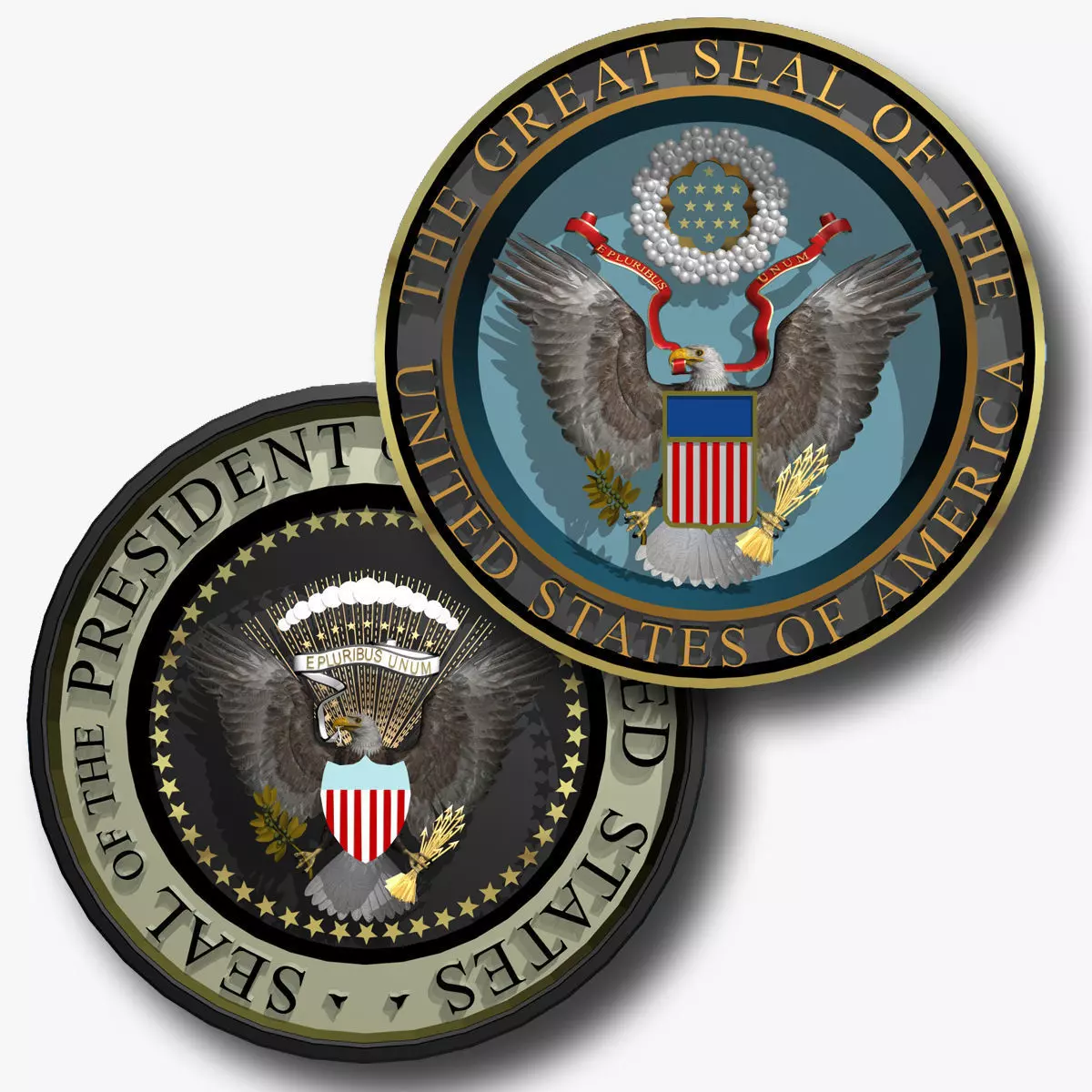 Seal of the US and The President of the US 3D model_0