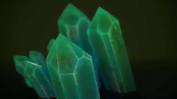 1 mineral green Low-poly 3D model