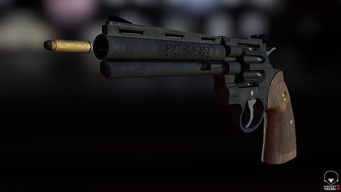 Magnum Colt Python 357 Low-poly 3D model