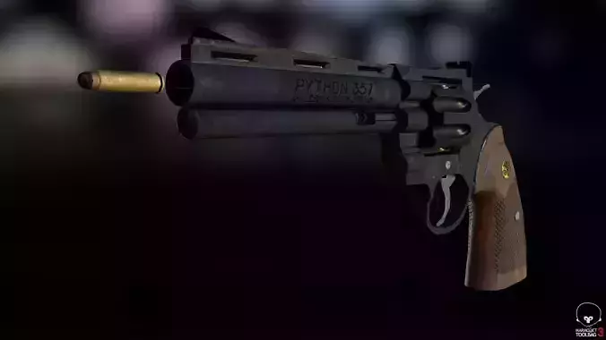 Magnum Colt Python 357 Low-poly 3D model