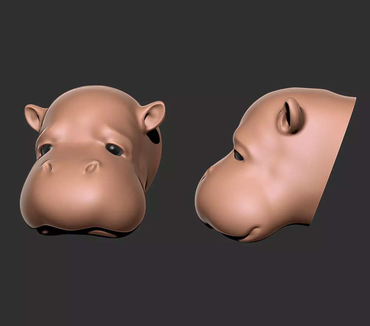 Baby hippo Free 3D print model