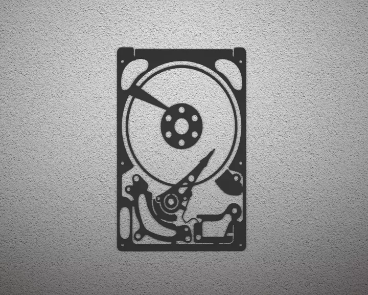 Hard Drive - Wall Art 3D print model