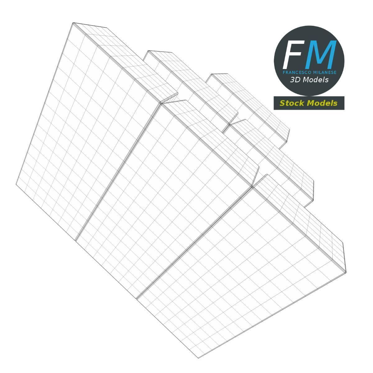 Gold bars 3D model_8