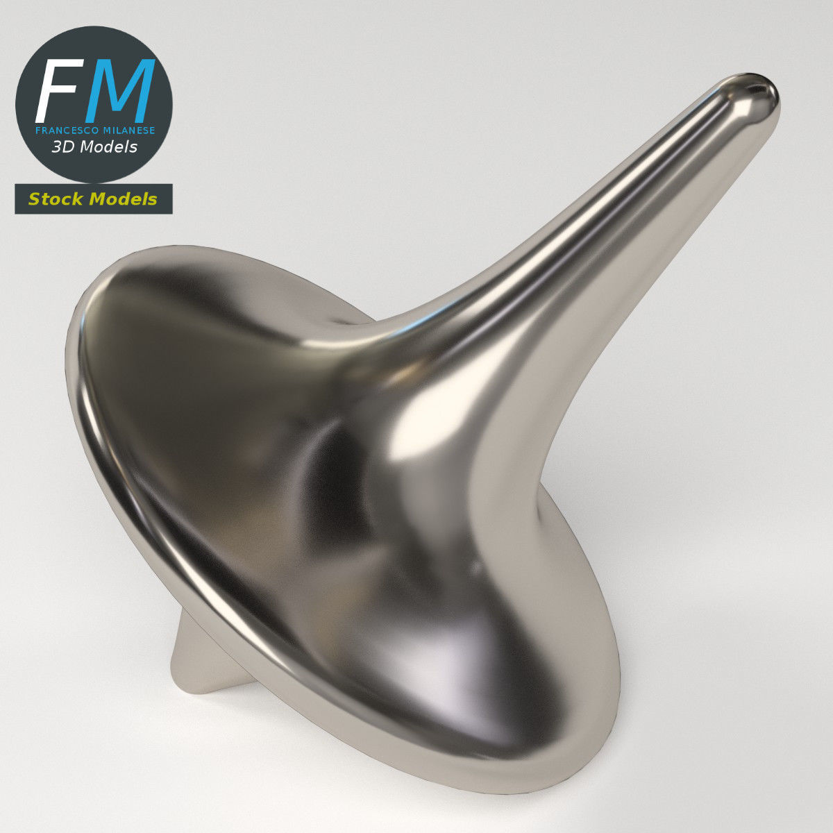 Spinning top 3D model_5