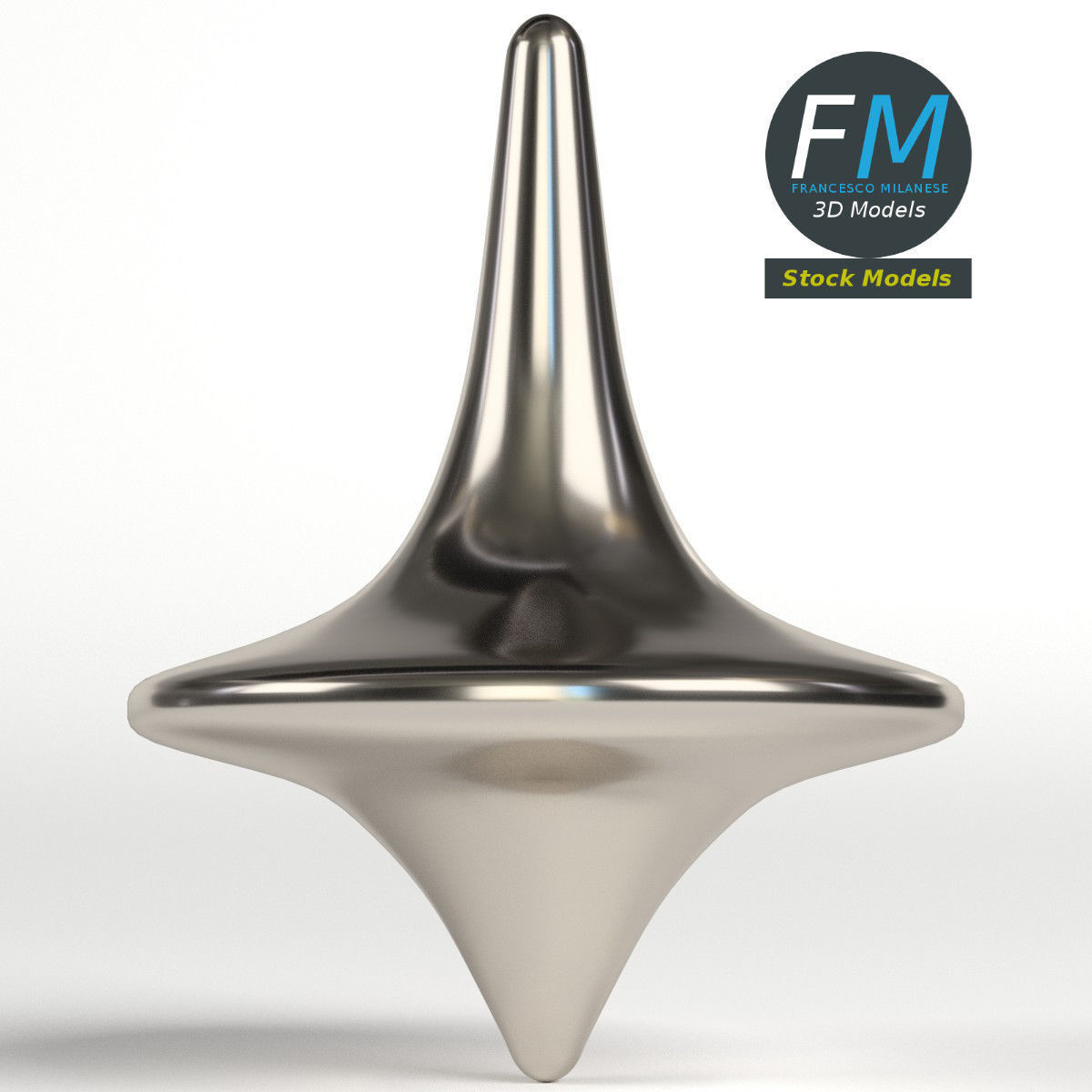 Spinning top 3D model_4