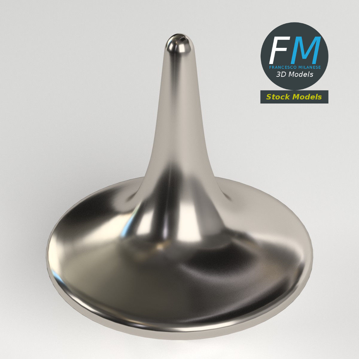 Spinning top 3D model_2