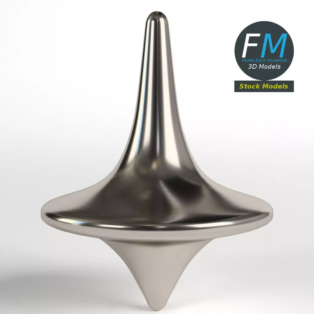 Spinning top 3D model_0