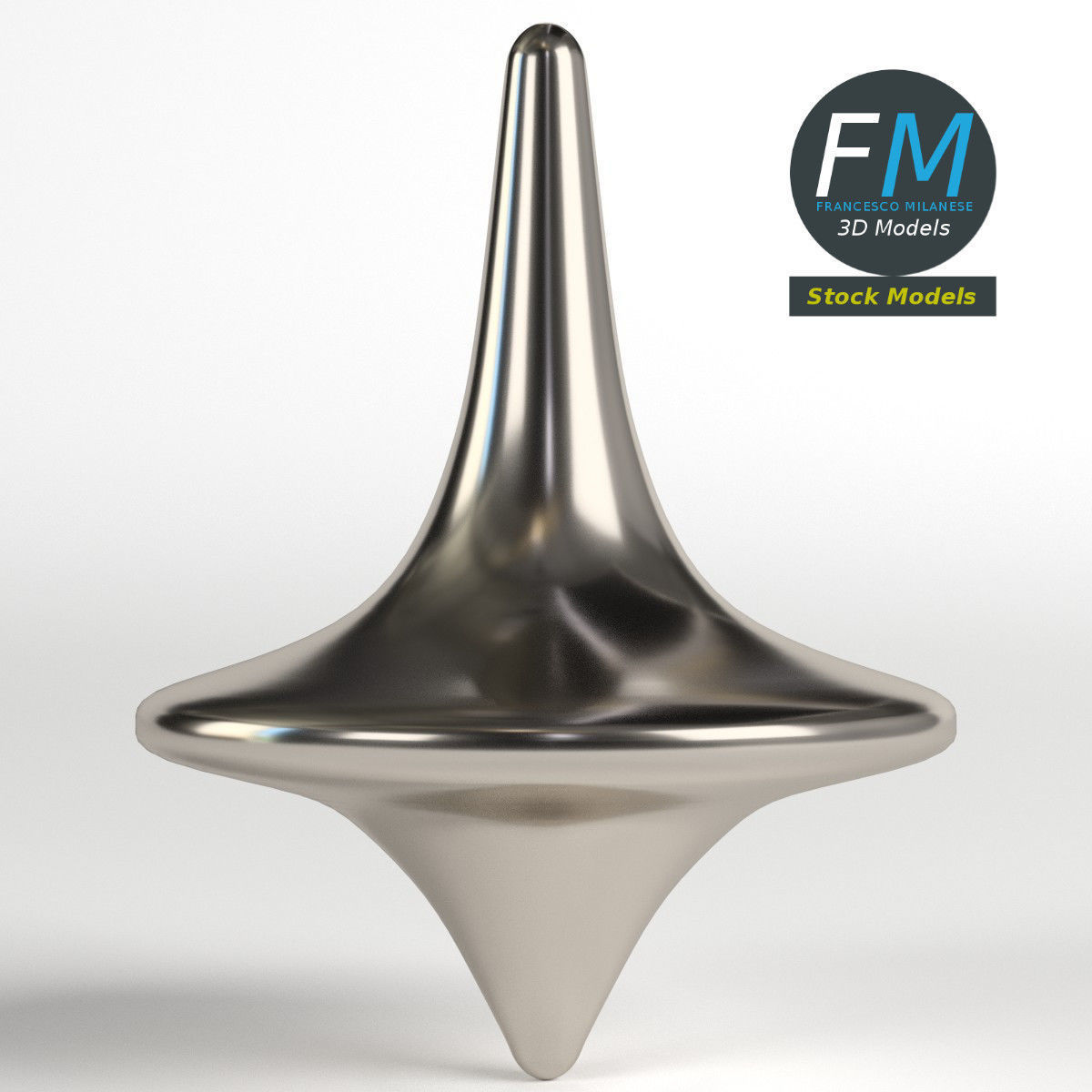 Spinning top 3D model_3