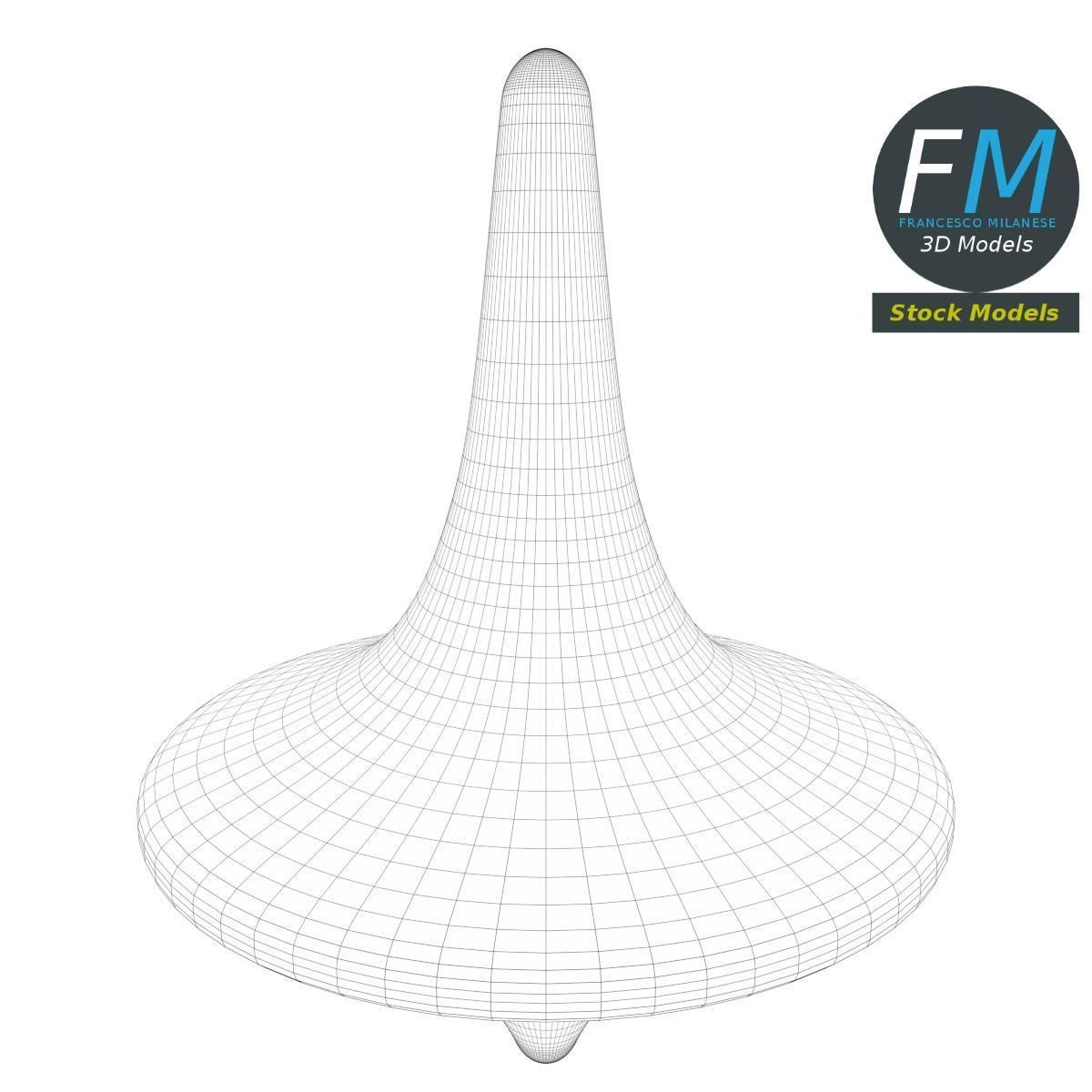 Spinning top 3D model_7