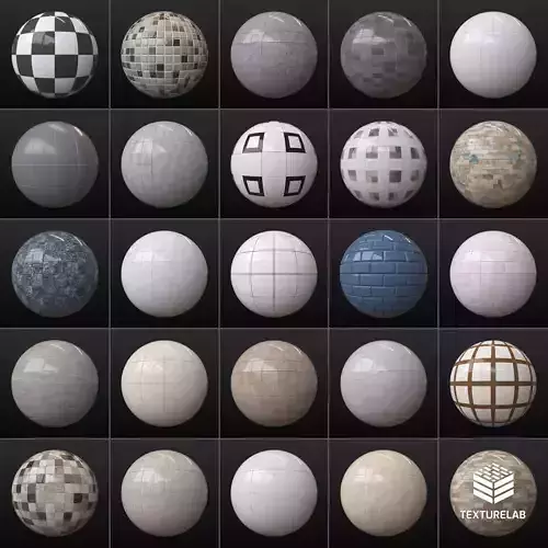 25 PBR Tile Textures 01