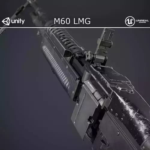 M60 Light Machine Gun Low-poly 3D model