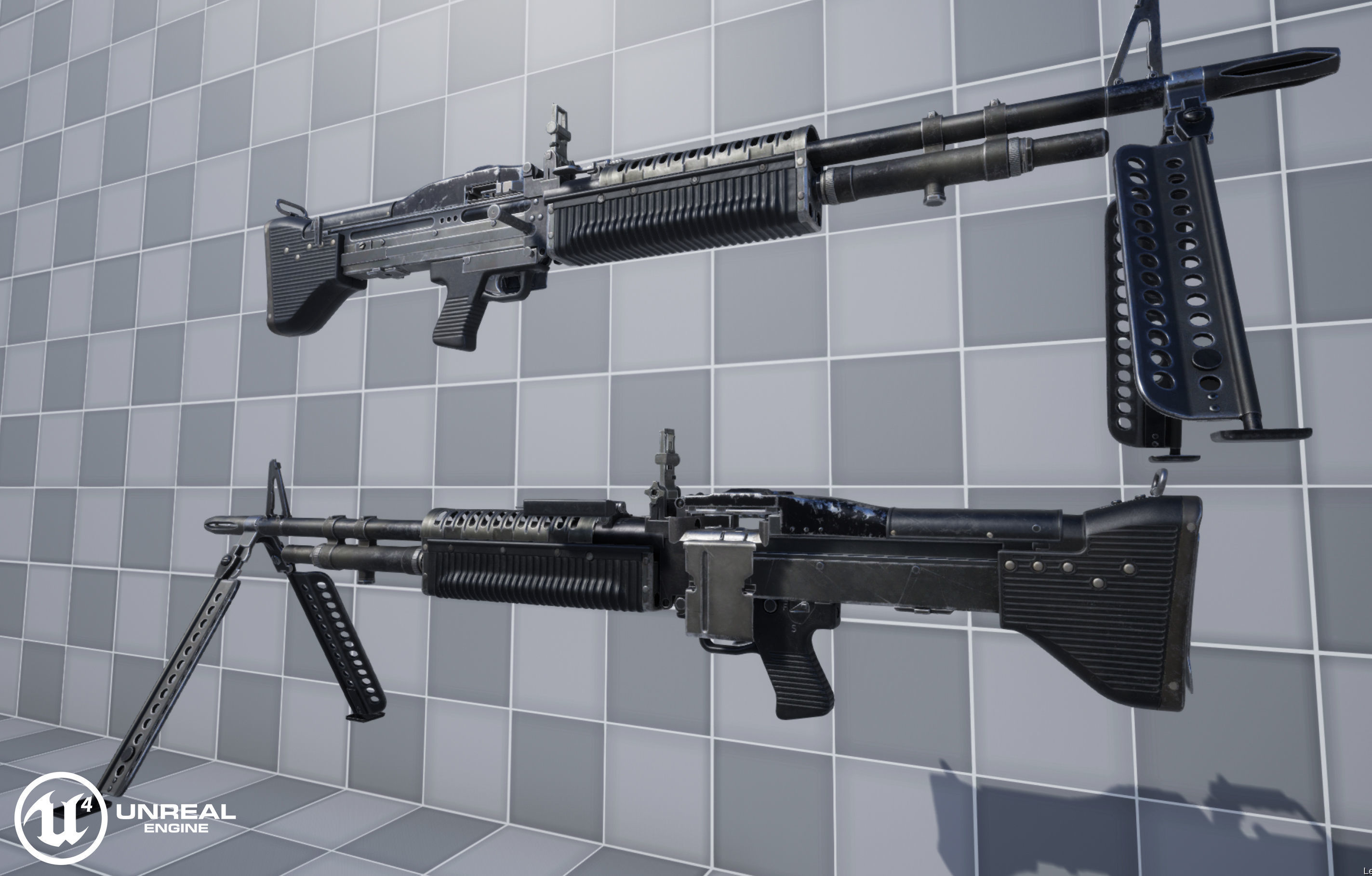 【希少】1/3 ディスプレイモデル M60 LIGHT MACHINEGUN 3D model M60 Light Machine Gun VR / AR / low-poly | CGTrader