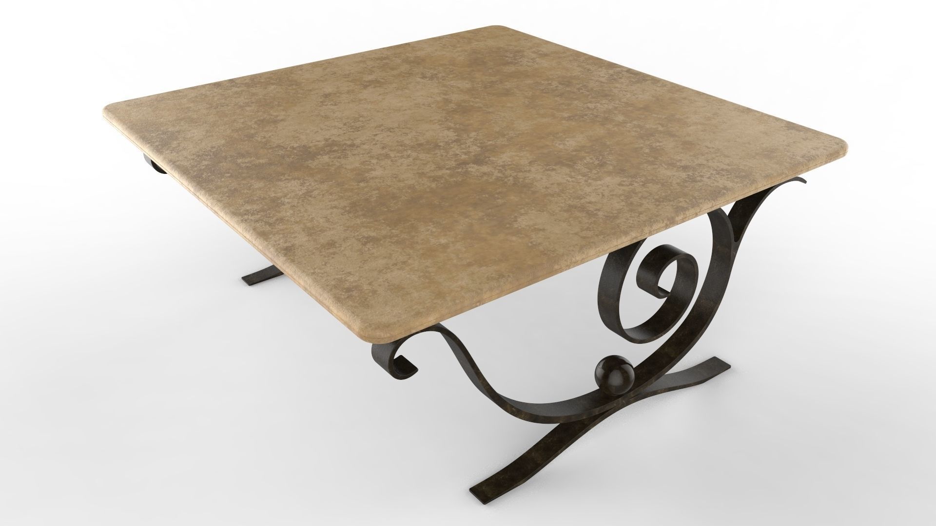 Coffee Table Aegean 3D model_12