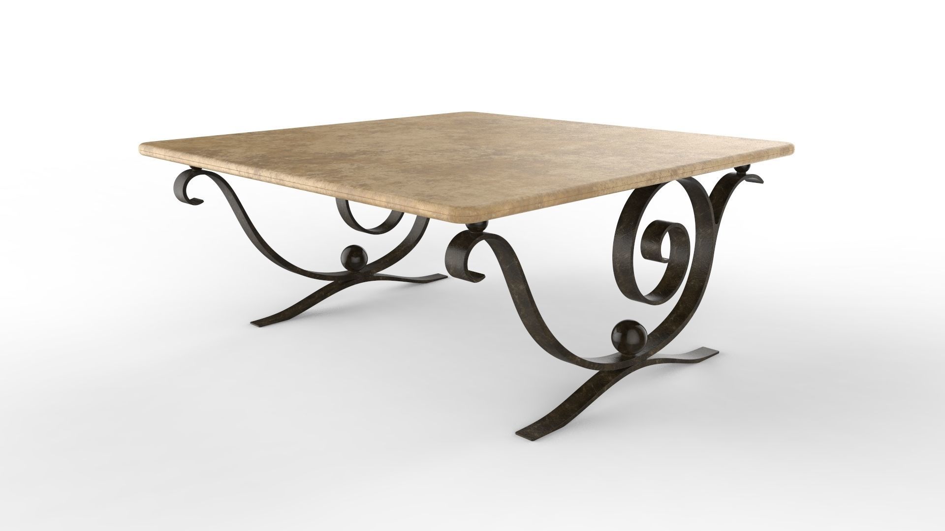 Coffee Table Aegean 3D model_5