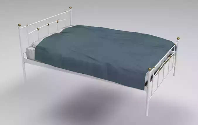 Vintage style bed frame and bed
