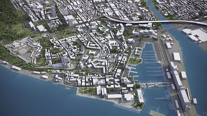 Quebec Low-poly 3D model 4