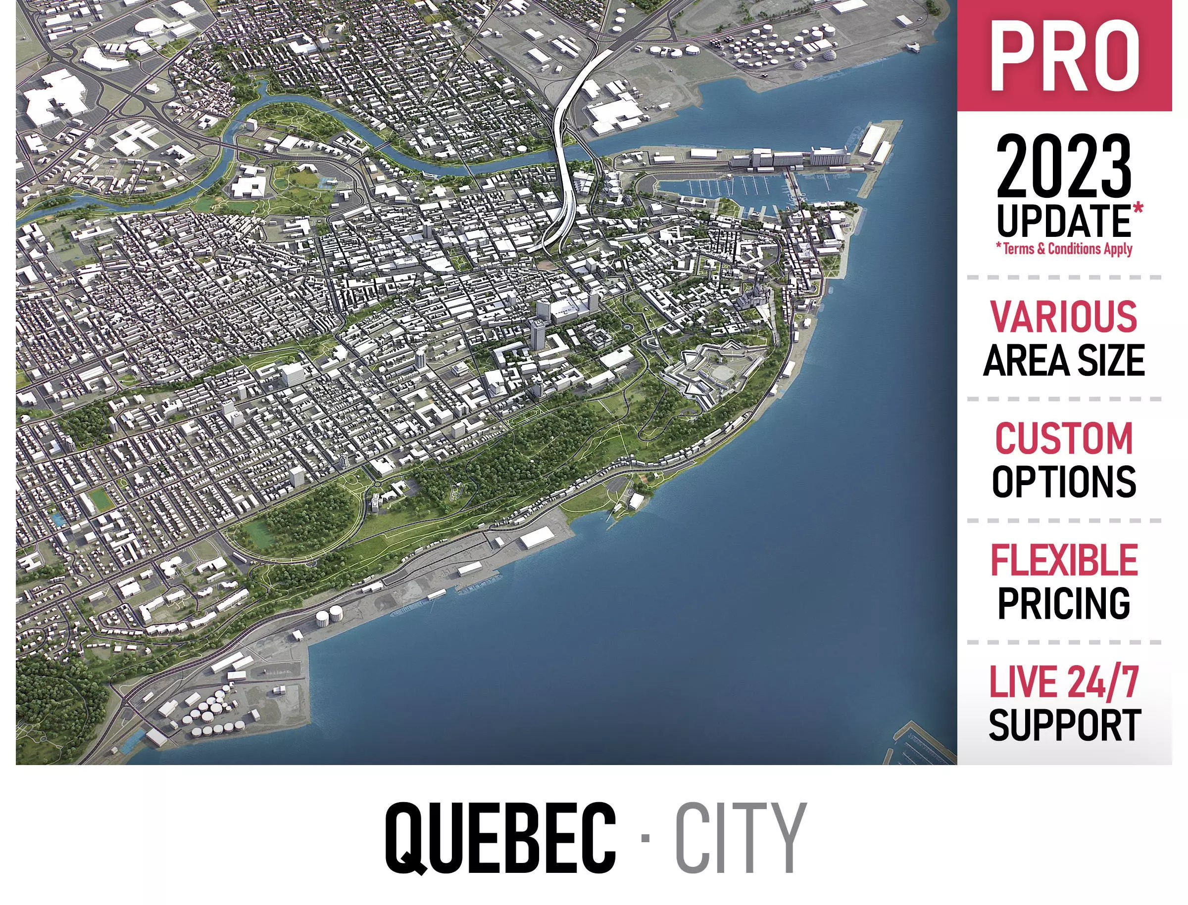 Quebec Low-poly 3D model