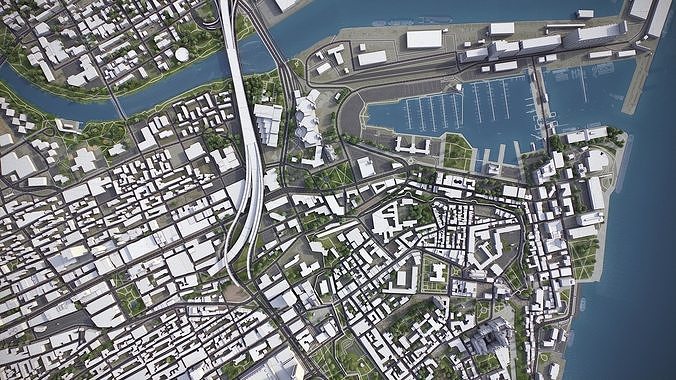 Quebec Low-poly 3D model 6