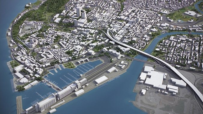 Quebec Low-poly 3D model 5