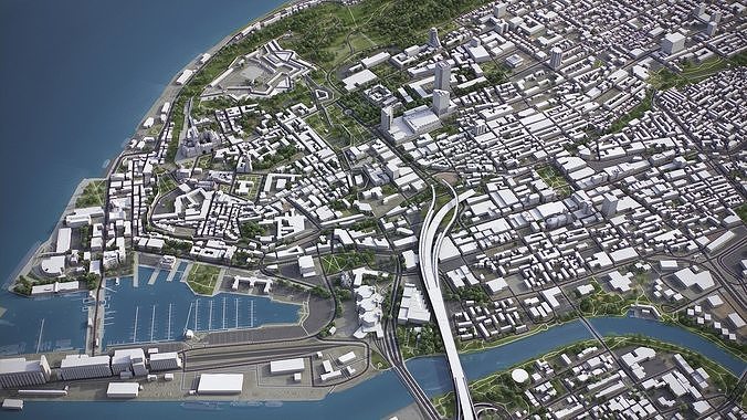 Quebec Low-poly 3D model 3