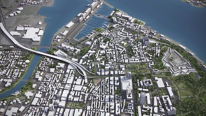 Quebec Low-poly 3D model 7