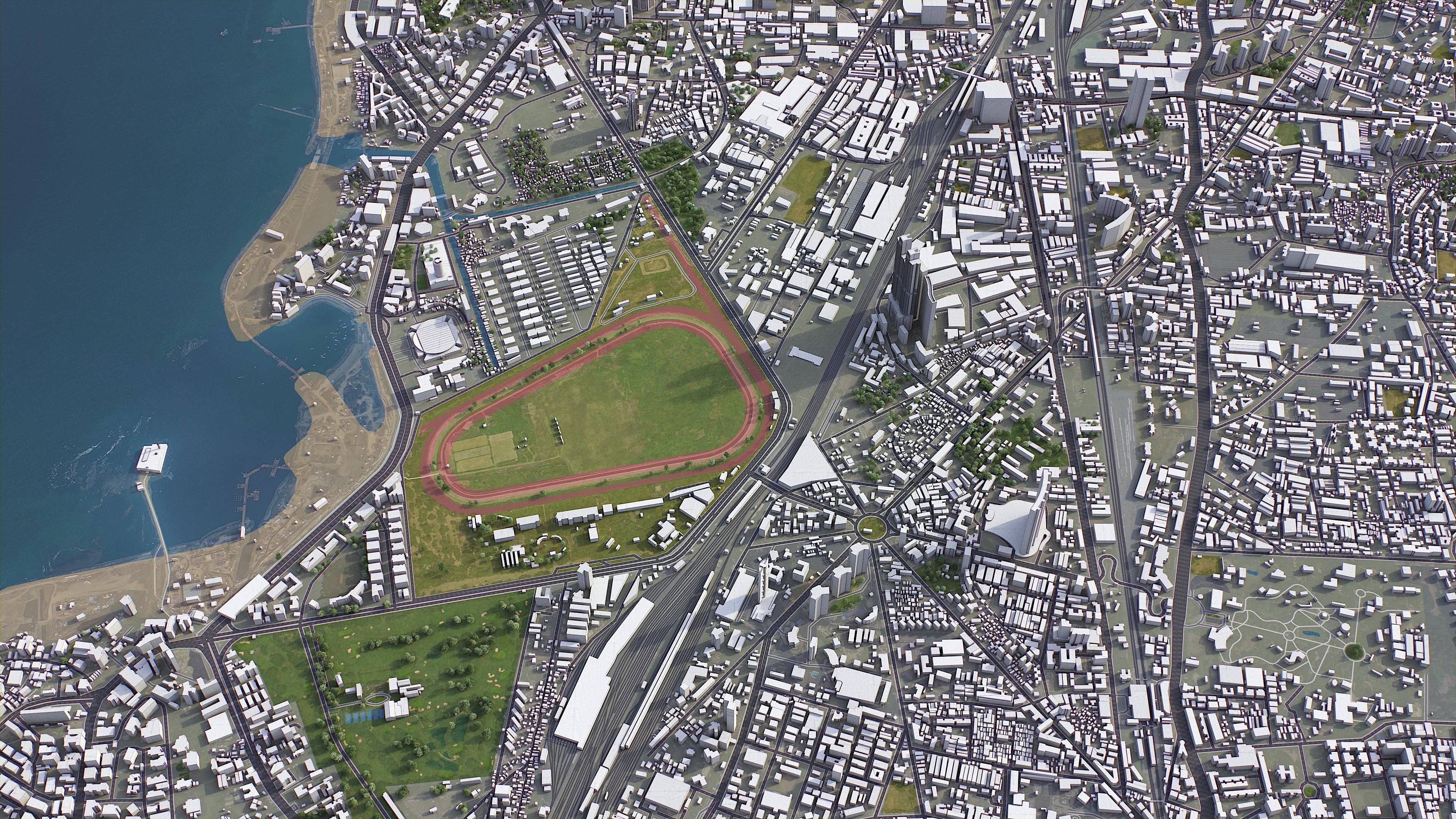 Mumbai - 3D City Model Low-poly 3D model_3