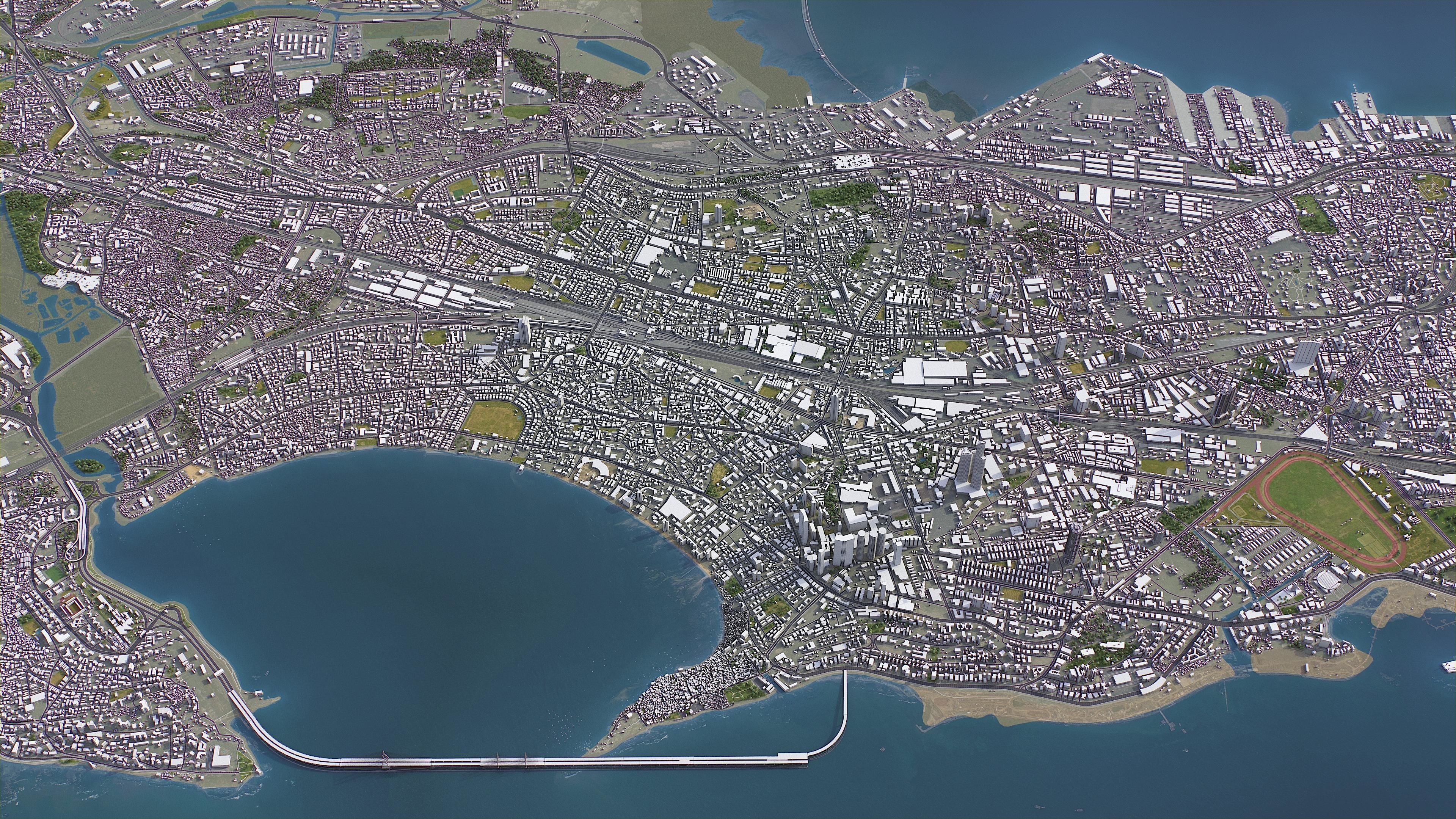 Mumbai - 3D City Model Low-poly 3D model_14
