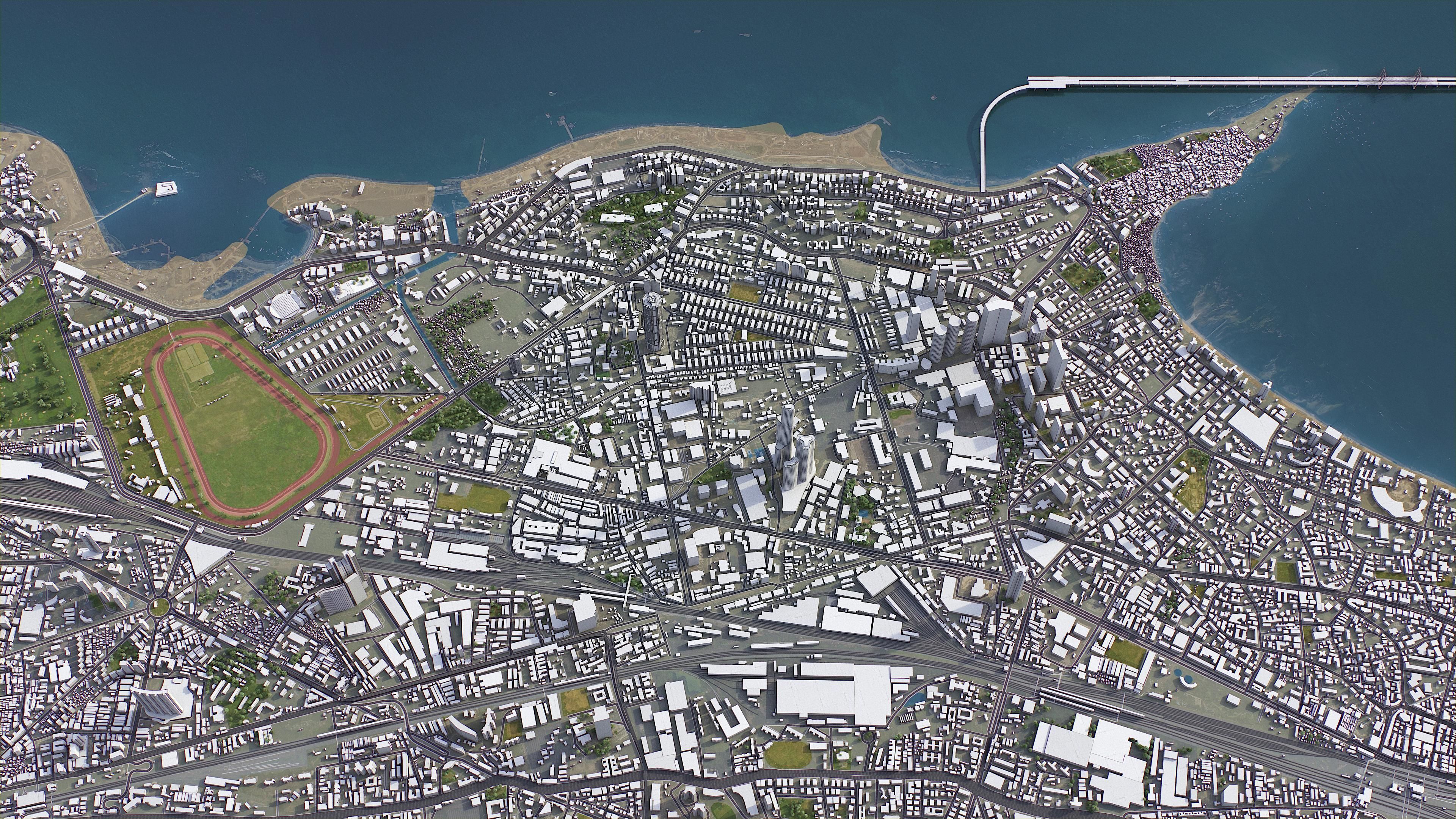 Mumbai - 3D City Model Low-poly 3D model_6
