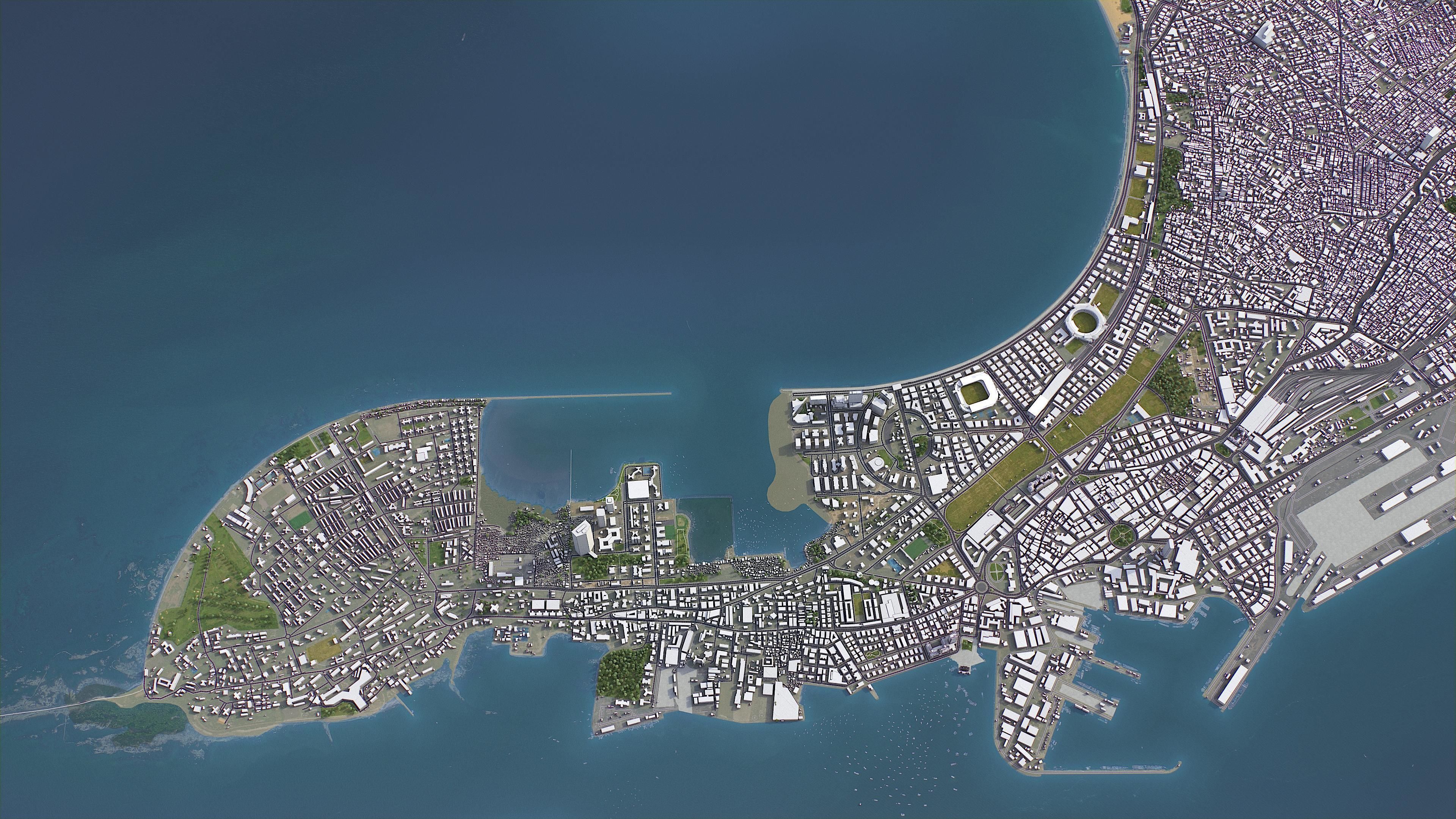 Mumbai - 3D City Model Low-poly 3D model_12