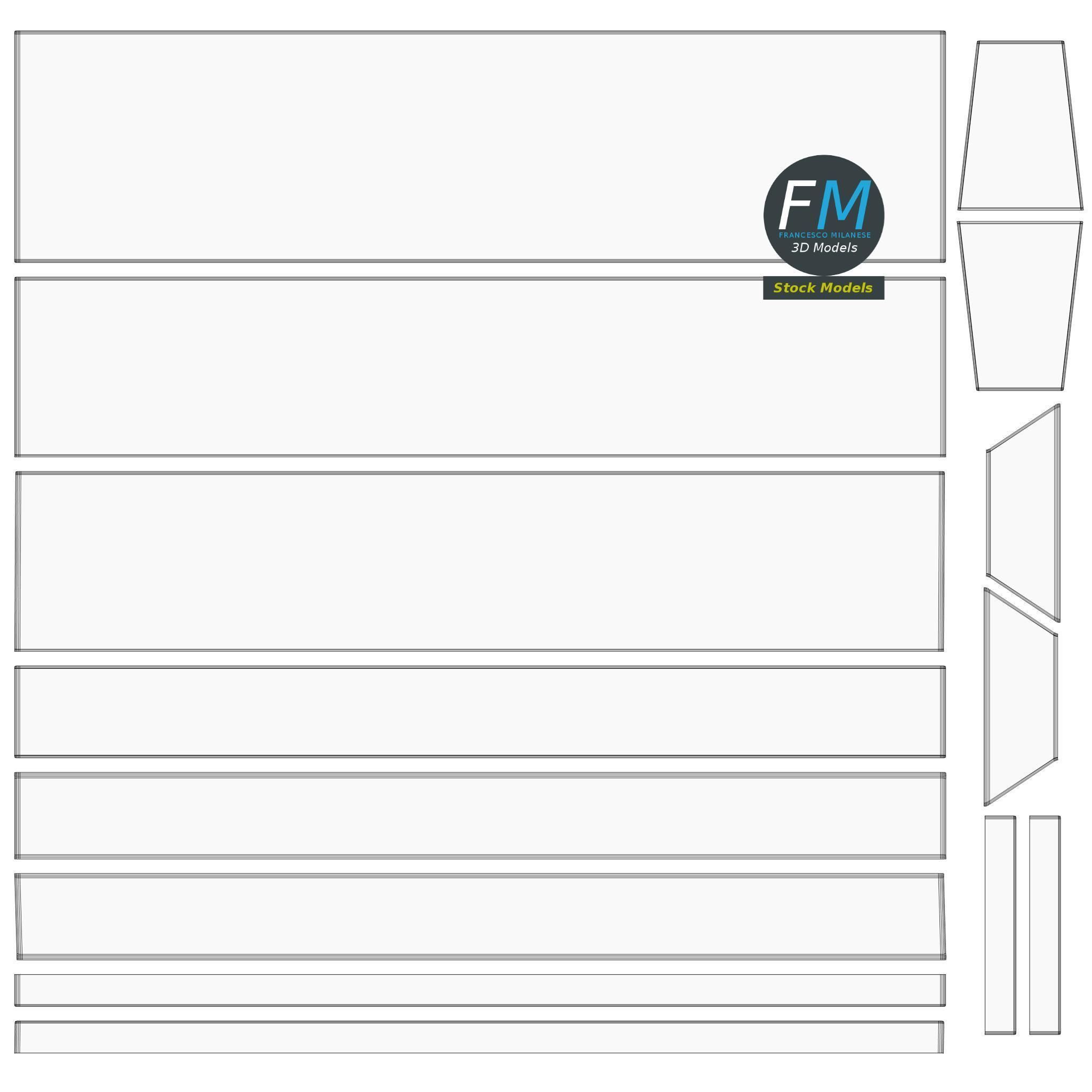 Concrete road barrier 3D model_11