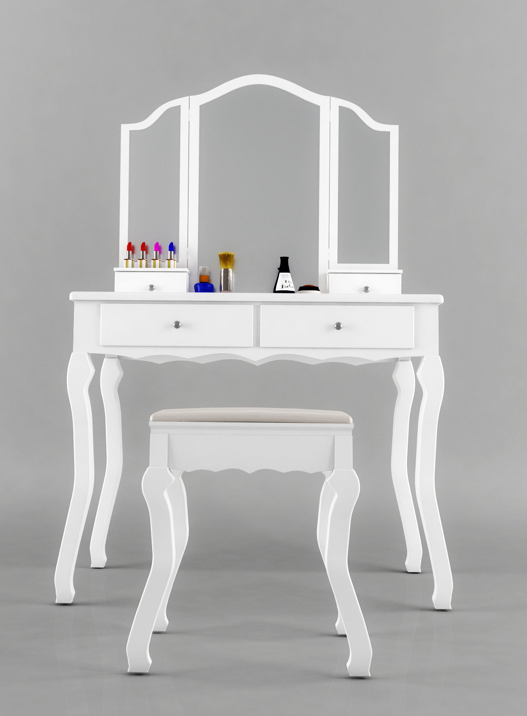 modern dressing table  3D model_1