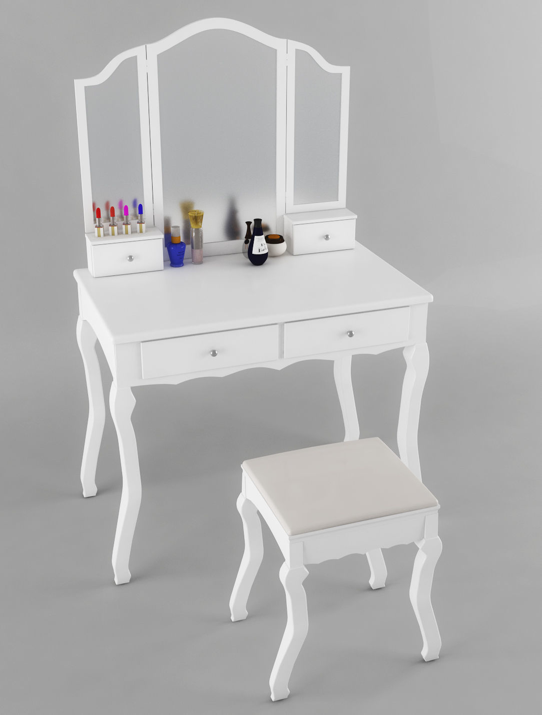 modern dressing table  3D model_2