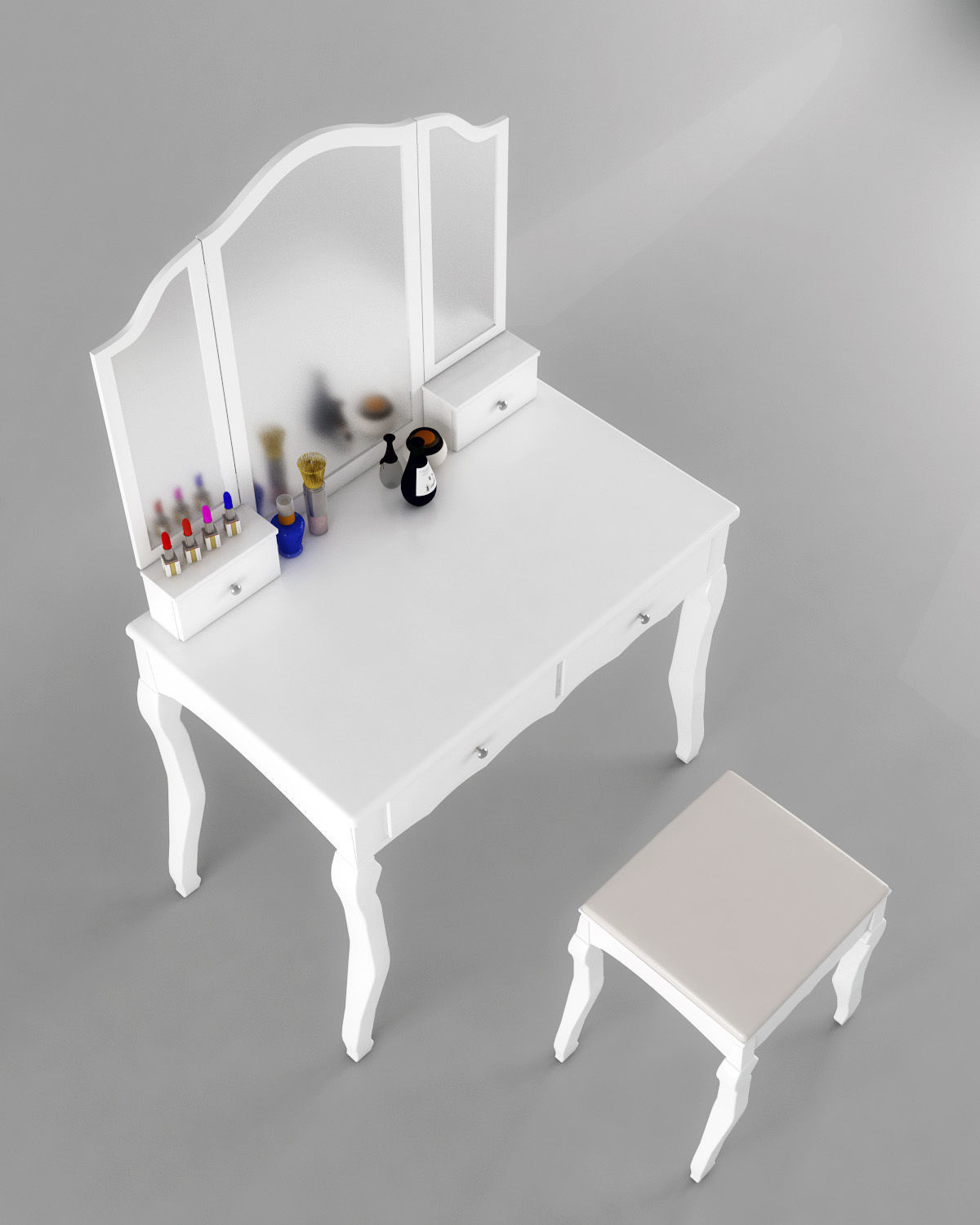 modern dressing table  3D model_3
